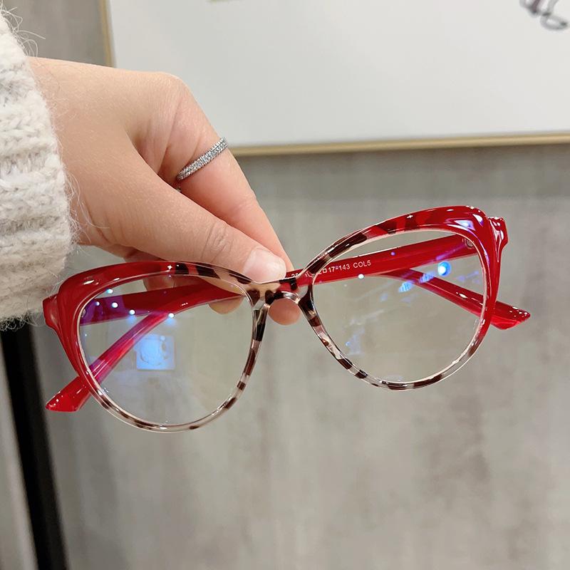 Fashionable Cat Eye Anti Blue Light Glasses Frame Women 2023 Clear Computer Transparent Lens Eyeglasses Vintage Optical Eyewear