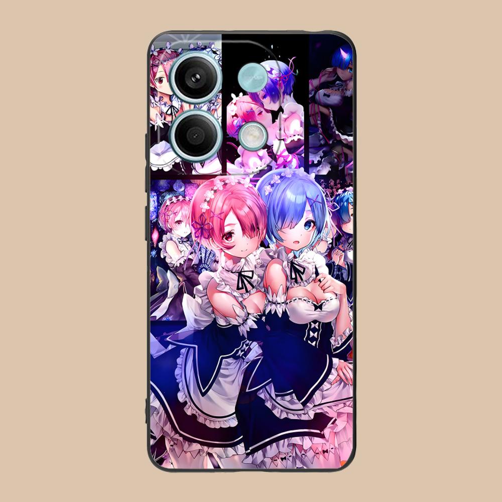 Чехол для мобильного телефона ReZero Rem Ram из матового ТПУ для POCO M7 M6 M5 M4 M3 X7 X6 X5 X4 X3 Pro GT 5G, цветная печать