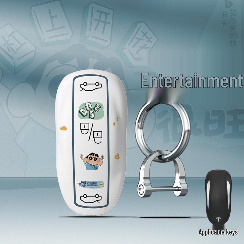 Tesla Model 3/Y Card Key Case, Cute Protective Cover for Model X/S Keys