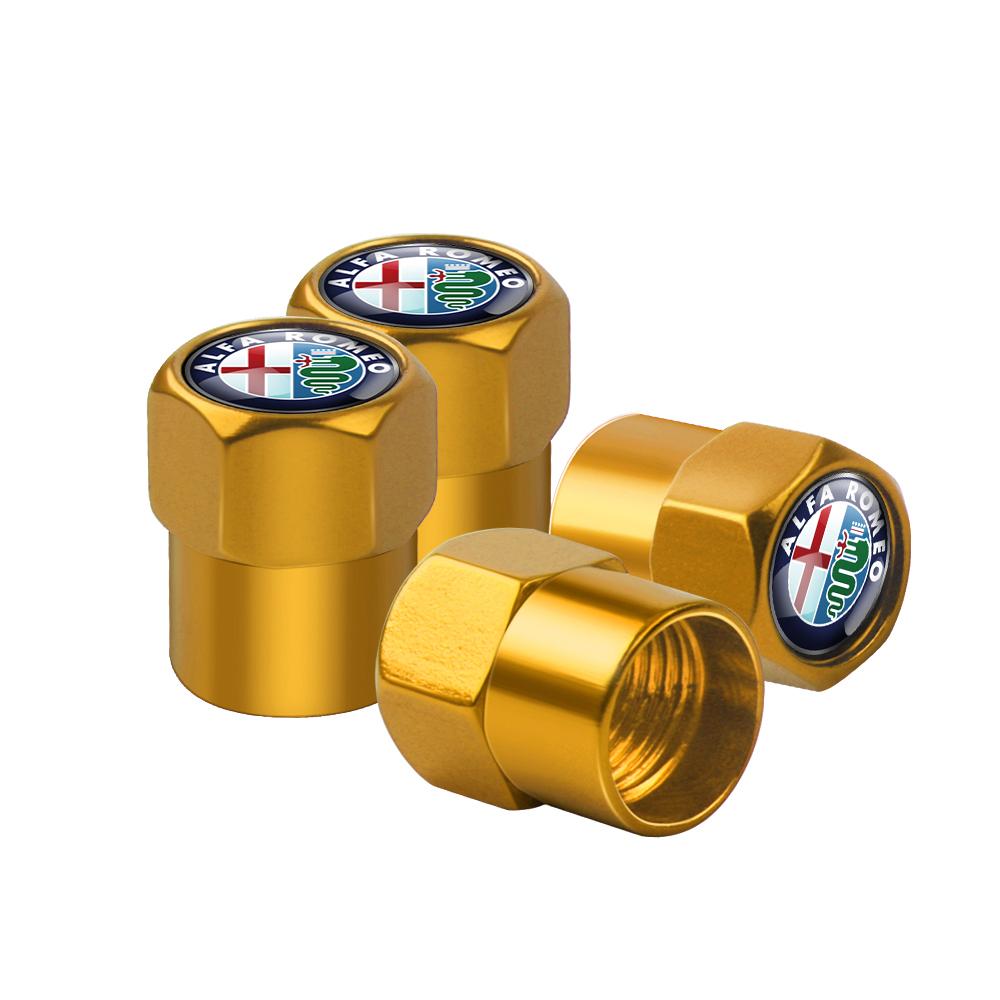 4pcs 3D Metal Wheel Tire Valve Stem Caps Cover Auto Accessories For Alfa Romeo 159 156 Mito Giulia Stelvio Giulietta Tonale TZ3 tfc123