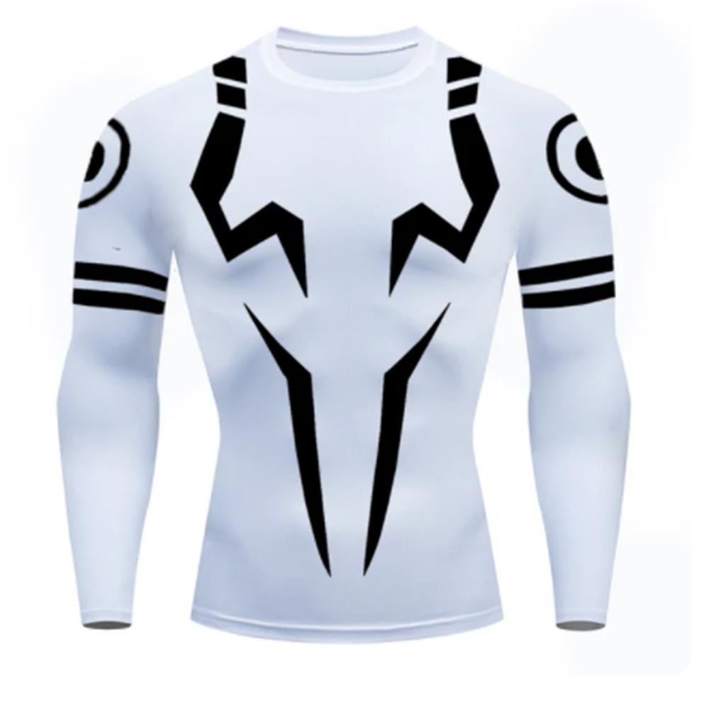 Мужская спортивная футболка с 3D-принтом, круглым вырезом и длинным рукавом, для осени и зимы