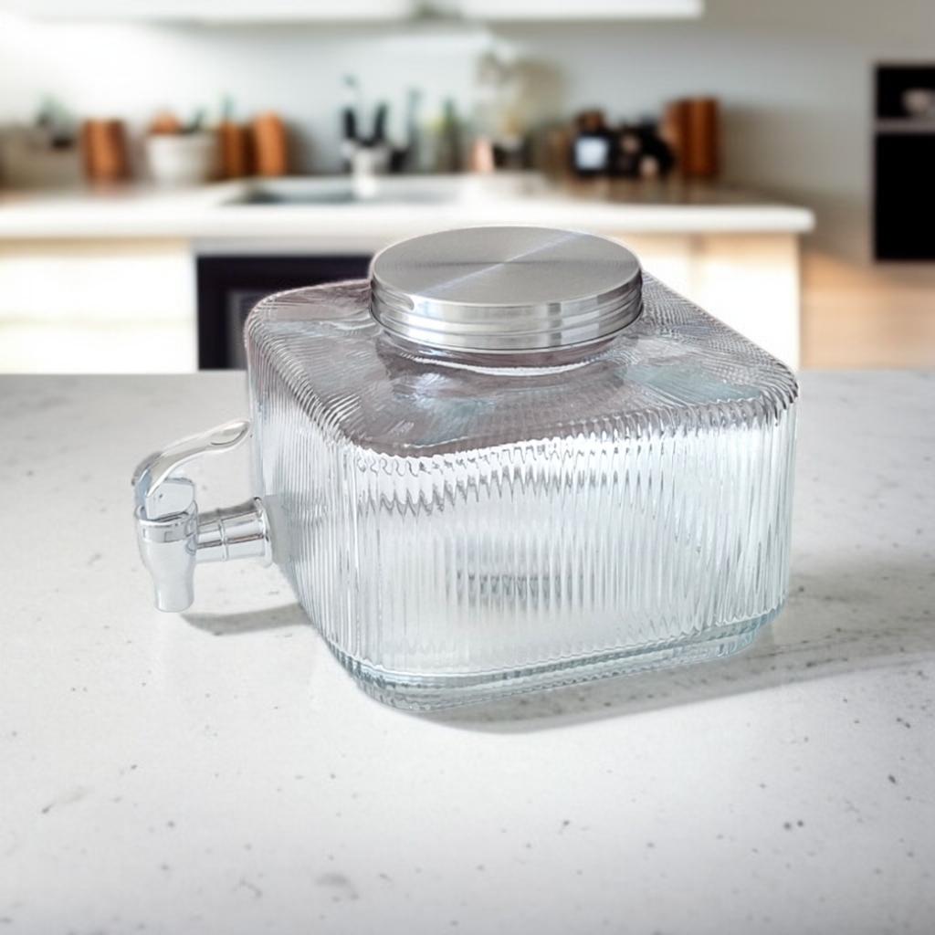 Jar With Tap For The Refrigerator 3 L Glass Jar With Tap For Water Lemonade