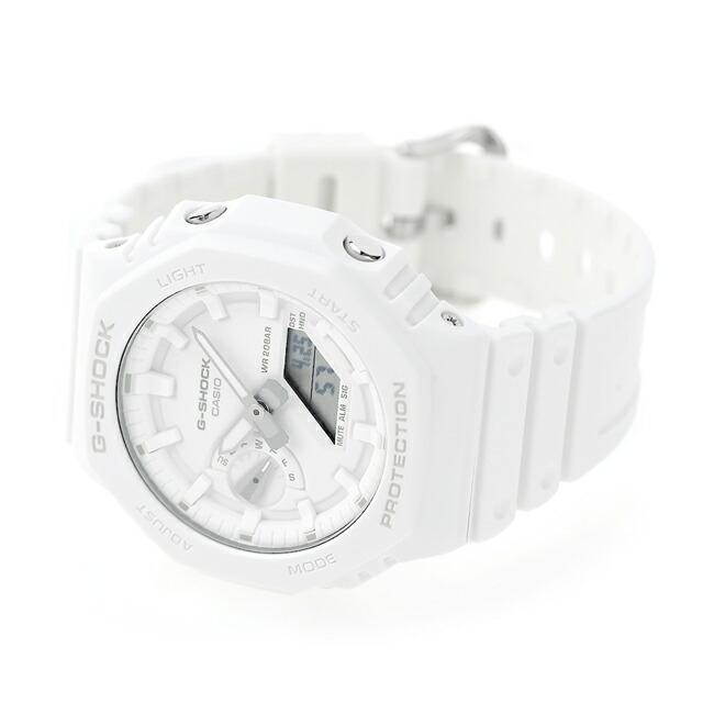 Часы Серия 2100 Бренд CASIO Белые G-SHOCK GA-2100-7A7 Аналогово-цифровые Мужские