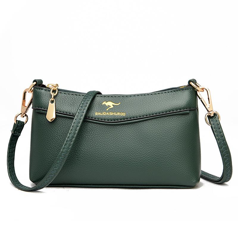 Модная женская сумка через плечо, однотонная, в стиле ретро, сумка через плечо, женская сумка через подмышку с ремнем через плечо