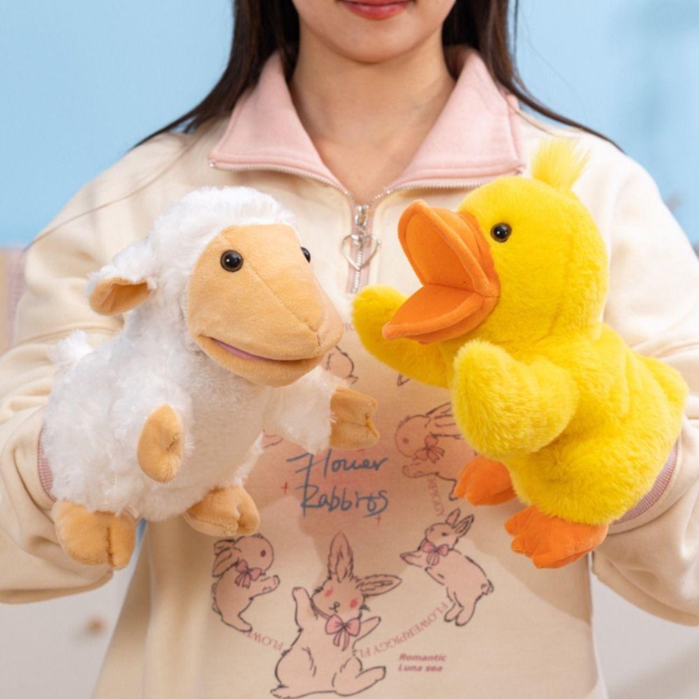 24cm Plush Animal Puppets Cute Stuffed Plush Animal Toy Stuffed Hand Doll Toddlers Kids