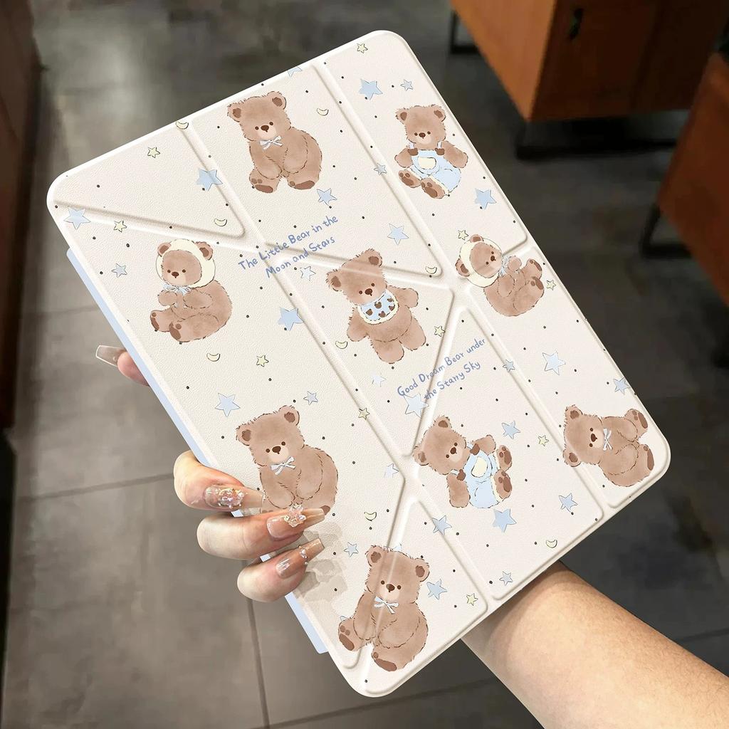 1111 новый защитный чехол для планшета iPad 11 air1/1/1 чехол с держателем для стилуса 1 медведь дюйм a11 прозрачный и милый 1y