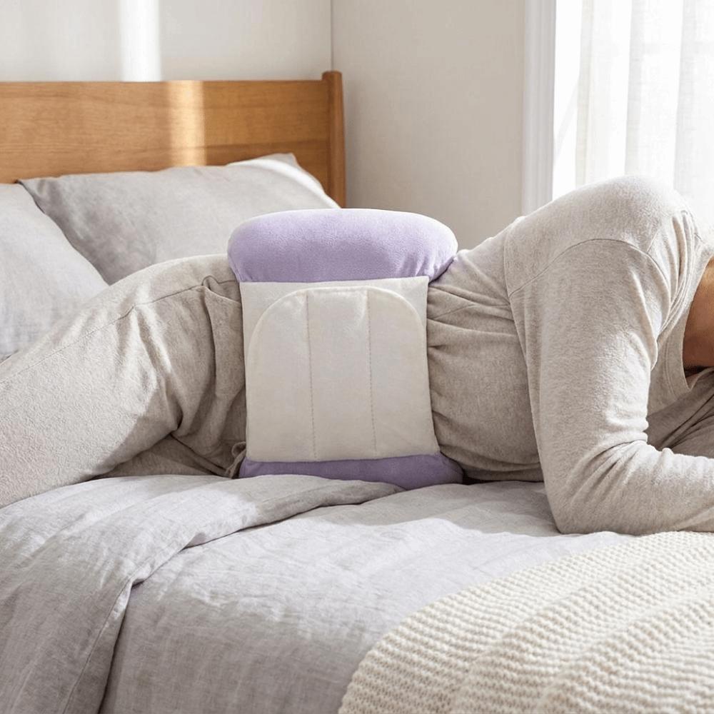 Adjustable Strap Warm Waist Pillow Soft Cotton Filled Lumbar Cushion Belt Bed