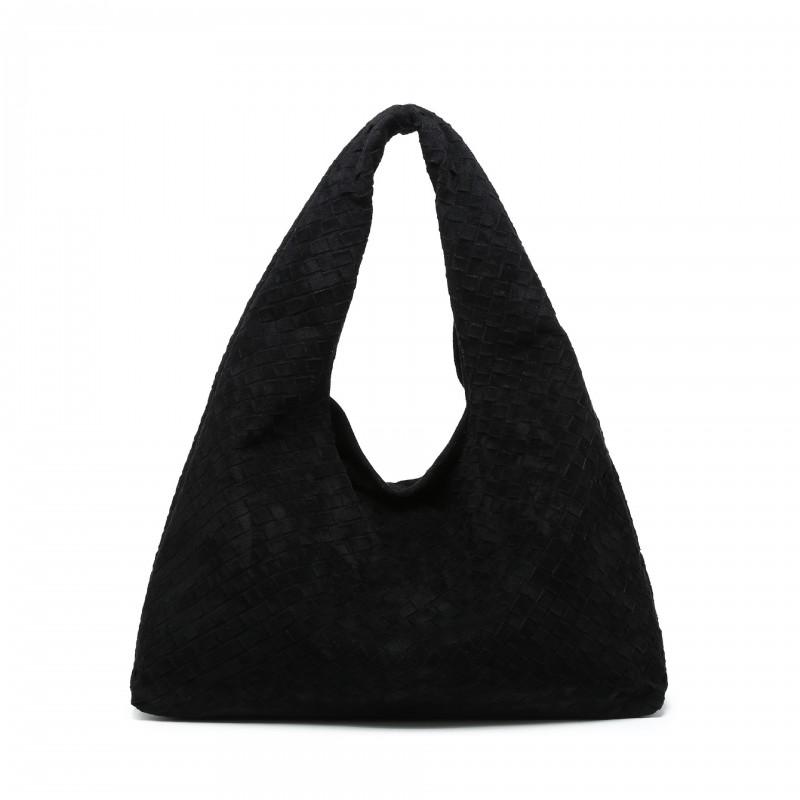 Suede Weave Tote Bag Women Oversized Soft Leather Shoulder With Magnet Daily Commute Casual Use