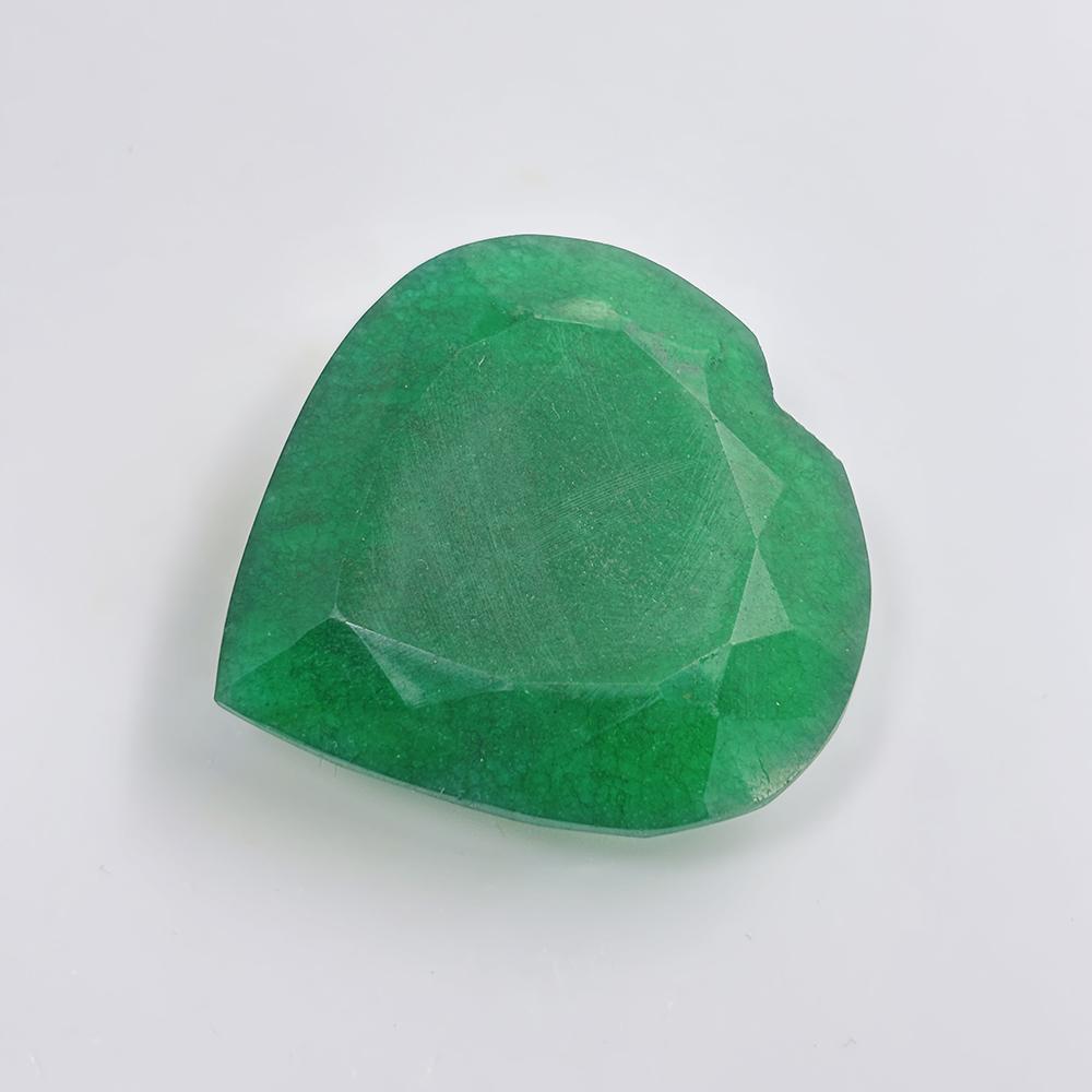 Natural Green Emerald Loose Gemstone 210+ ct Heart Cut Colombian for Jewelry Making and Crafts