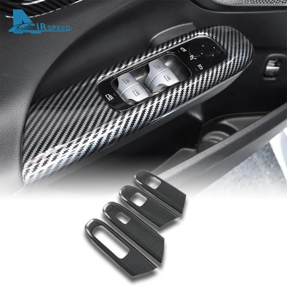 Для Mercedes Benz C Class W206 2022 2023 углеродное волокно ABS автомобильный переключатель подъема окна кнопка панели крышка внутренняя отделка
