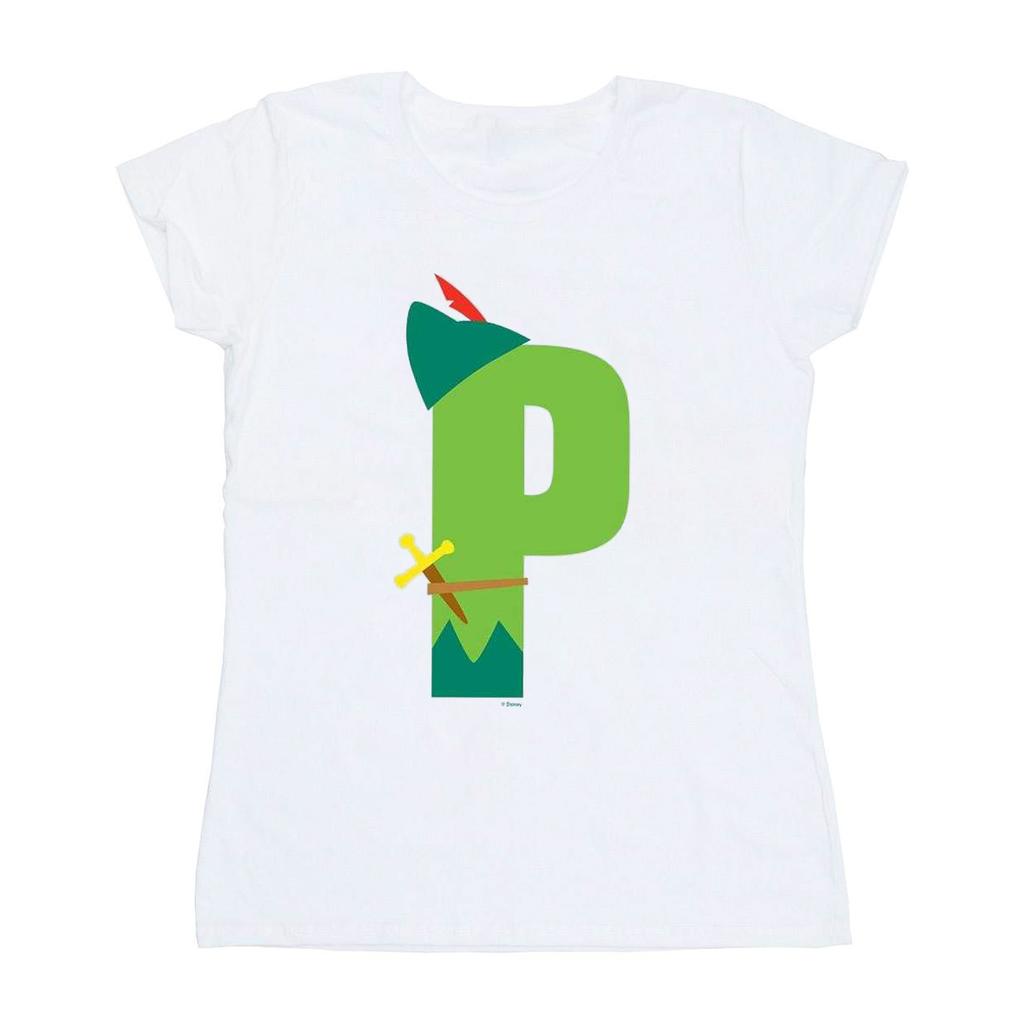 Disney Womens/Ladies Alphabet P Is For Peter Pan Cotton T-Shirt