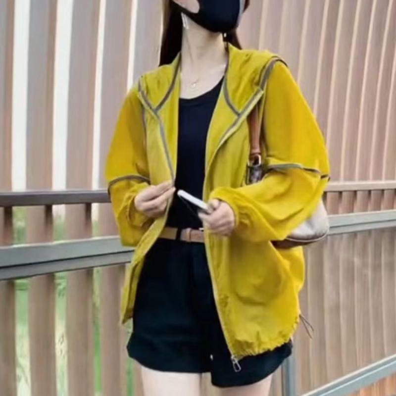 Женская куртка, легкая солнцезащитная одежда, летнее пальто с защитой от ультрафиолета, дышащее корейское модное свободное пальто