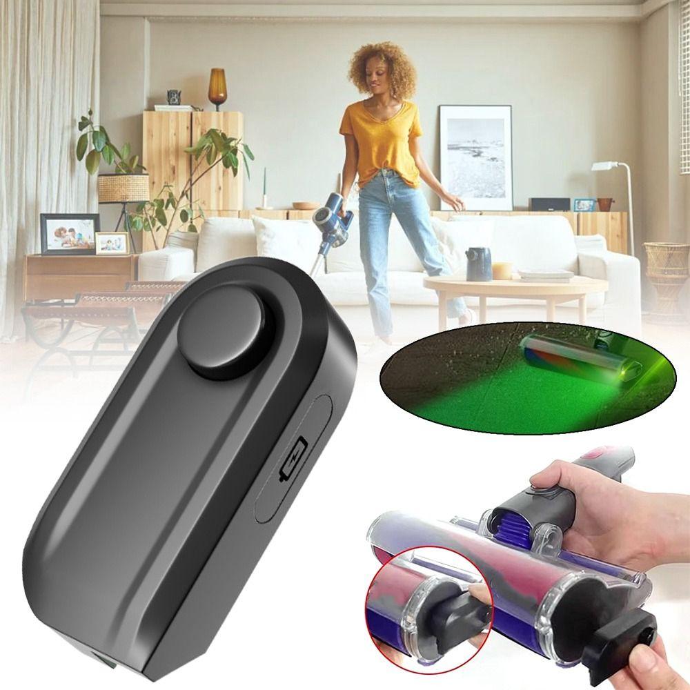 Уборка скрытой пыли Пылесос Зеленый свет USB зарядка Светодиодная лазерная лампа Индикатор пыли