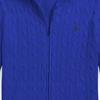 Свитер Polo Ralph Lauren FW23 Вышитый логотип пони Толстовка на молнии с длинным рукавом Вязаный Детский свитер Синий 323951123-004