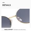 Женские новые овальные солнцезащитные очки Модные ретро металлические для уличной фотографии Защита от солнца и солнцезащитные очки Премиальные солнцезащитные очки