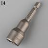 1Pc 1/4 Inch Hex Shank Tool 6-19mm Socket Magnetic Nut Driver Adapter Drill Bit