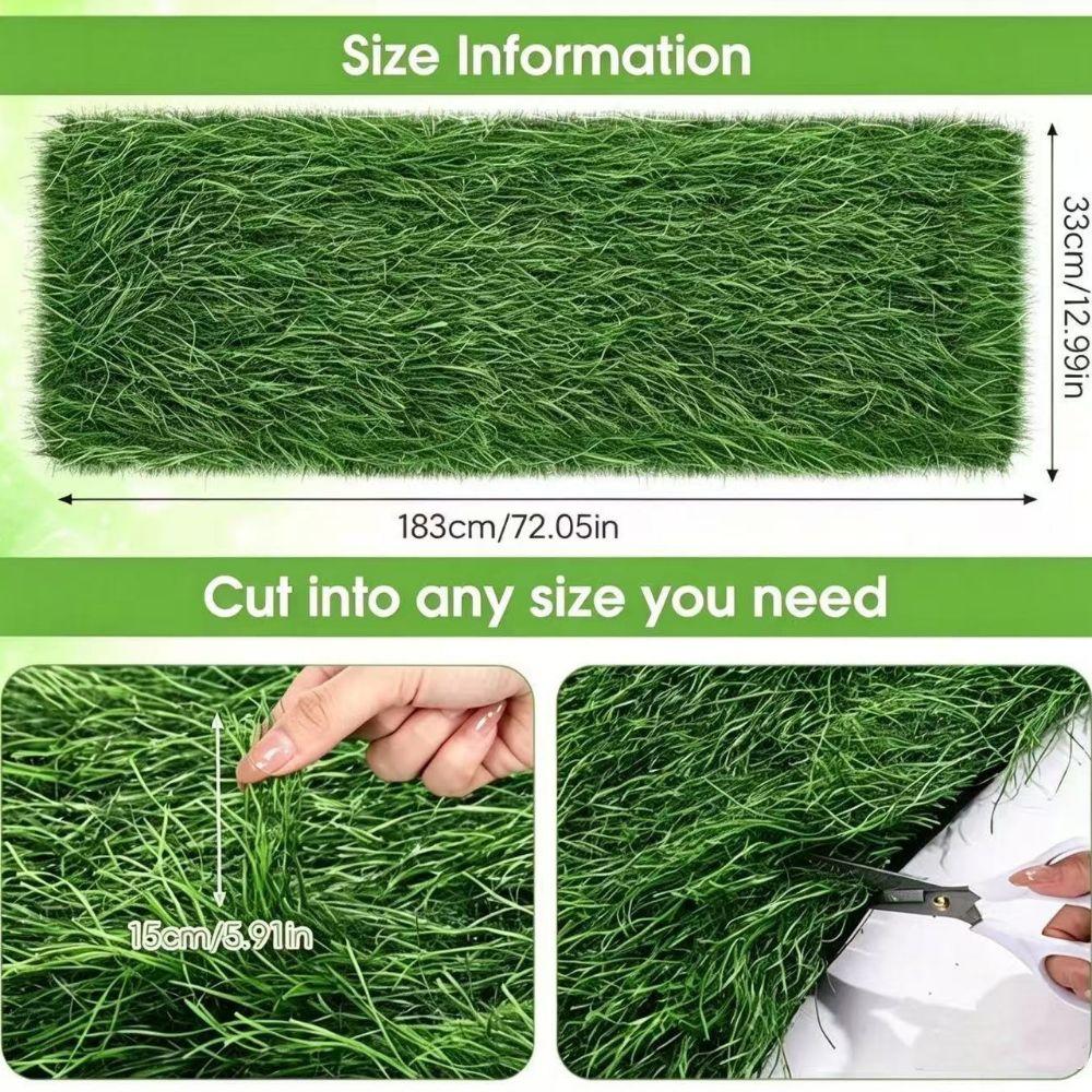 Rectangular Artificial Grass Table Runner Green Desktop Decorative Runner Football Parties