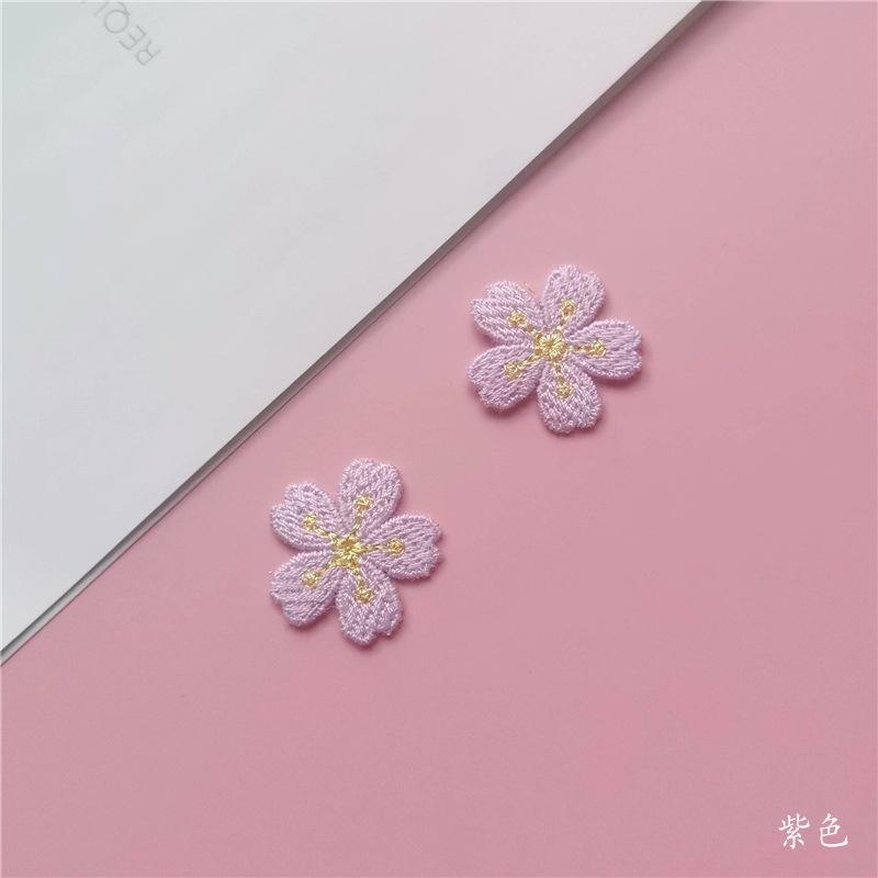Цветные цветы, вышитые цветы в виде пятилепестков, наклейка на ткань, чехол для мобильного телефона, наклейка на ткань, вязаная нашивка из золотой нити, декоративная вышивка на шляпе