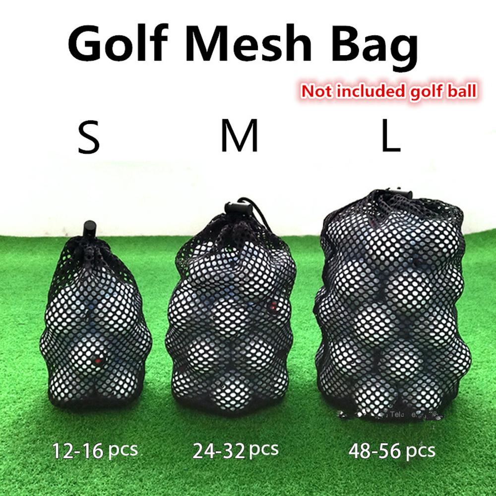 Net Nylon Carrying Bag 16/32/56 Ball Golf Mesh Bag Golf Ball Bags Golf Storege Bag Drawstring Pouch