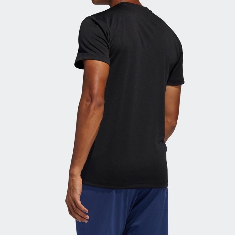 adidas Повседневная спортивная футболка с круглым вырезом с коротким рукавом для мужчин Черная Мужская FL4309