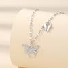 Ожерелье-бабочка для женщин, модное и персонализированное, универсальная цепочка в виде поцелуя на ключицу, цепочка на шею