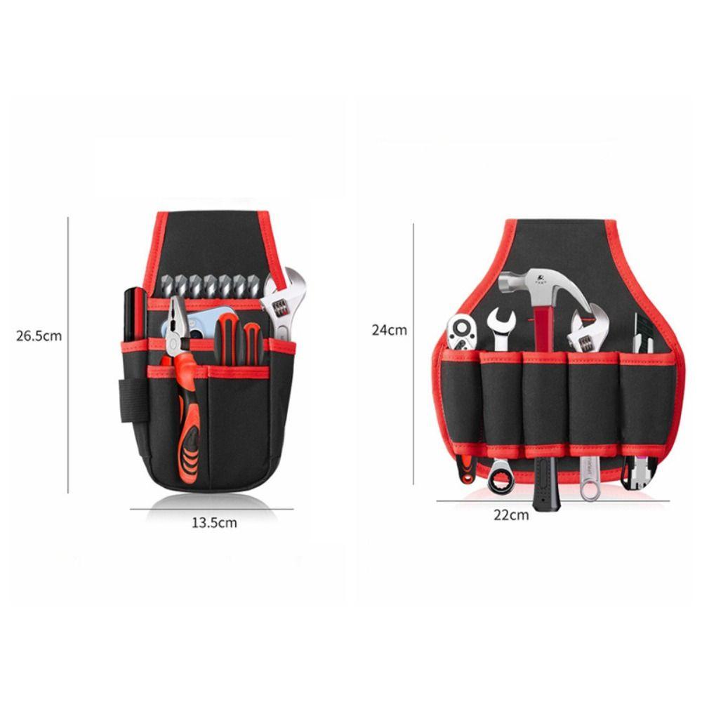 Wear-resistant Tool Waist Pack Multi-pocket Tools Storage Bag Durable Hardware Tools Pouch  Install