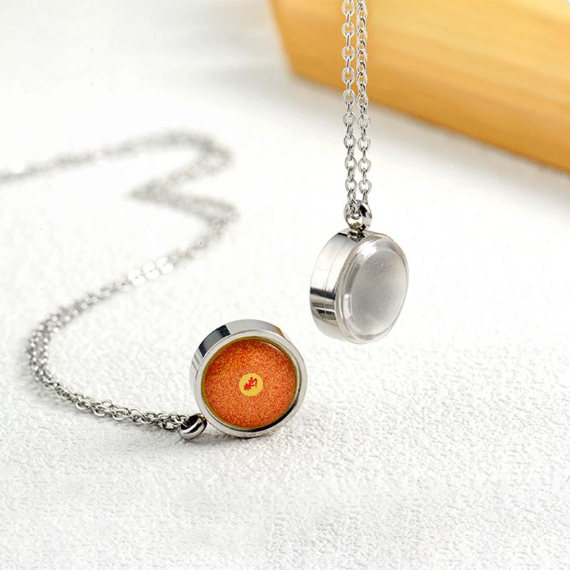 1 шт. круглое ожерелье на удачу из титановой стали, религиозные амулеты, буддийские украшения, подвеска с мантрой, ожерелья с буддой, цепочка на ключицу