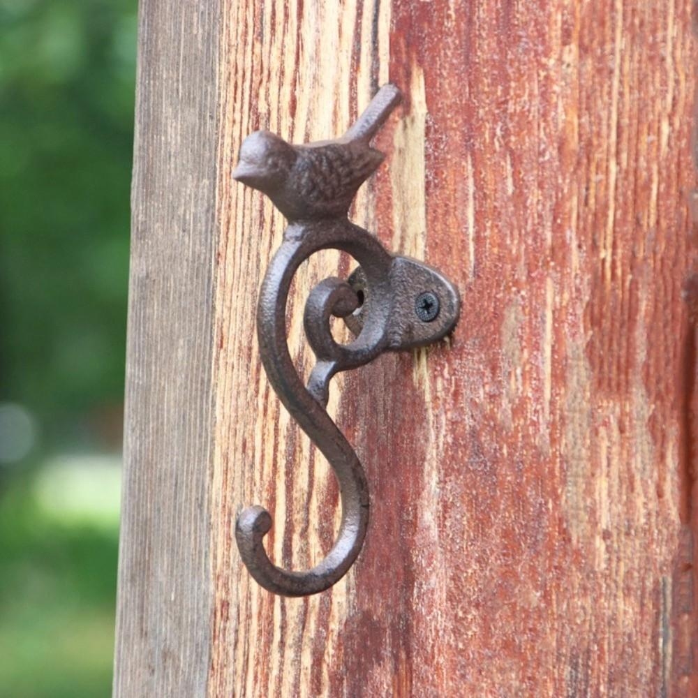 Decorative Cast Iron Wall Hook Rustic Wall Mounted Rack Unique Vintage Bird Coat Hanger Home Decor