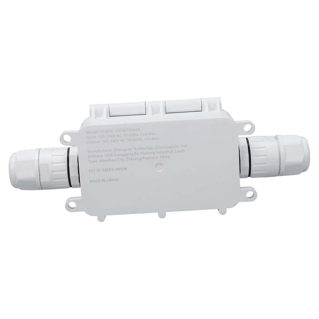 Outdoor WiFi Junction Box 16A IP67 Water Proof Box APP Control Smart Timer Switch for Pool Pathway Light Holiday