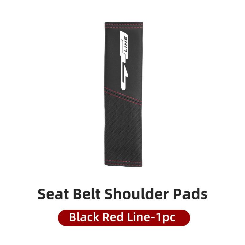 ASE5 Leather Car Seat Belt Shoulder Protection Pad Cover Sticker For KIA Rio K5 K2 Sportage Ceed Sorento Picanto Stinger