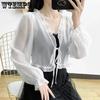 Summer Outdoor Chiffon Shawl Women's Short and Versatile Shoulder and Sun Protection Cardigan Top