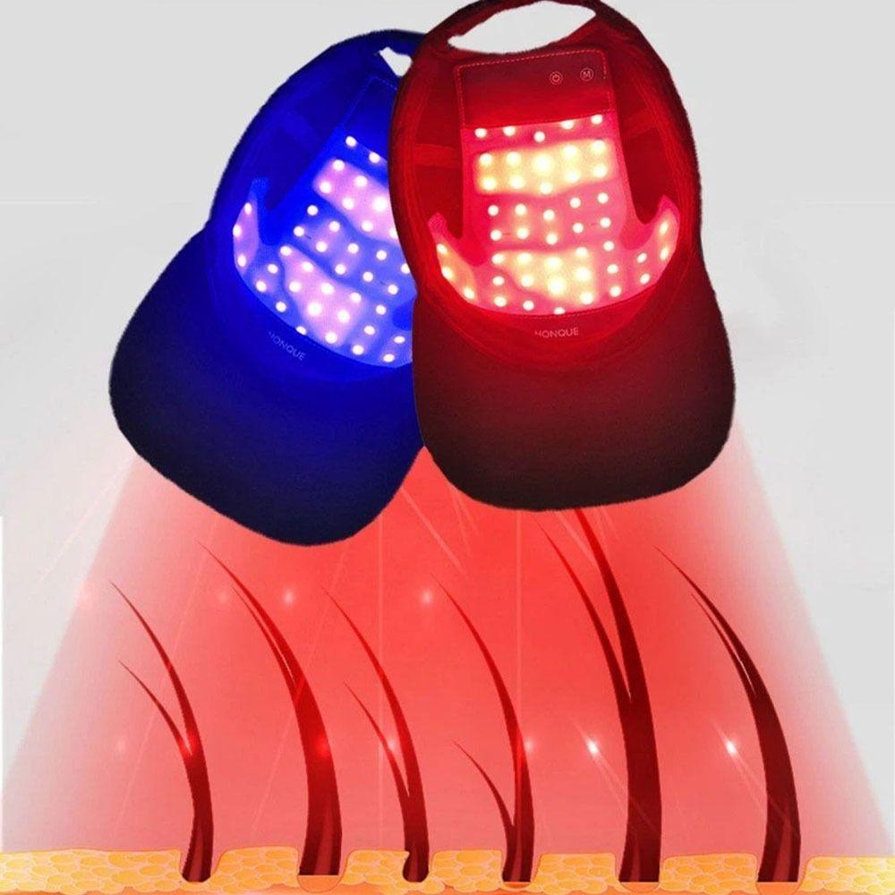 Red Blue Light Hair Growth Device Infrared Light Laser Hair Care Cap for Men and Women