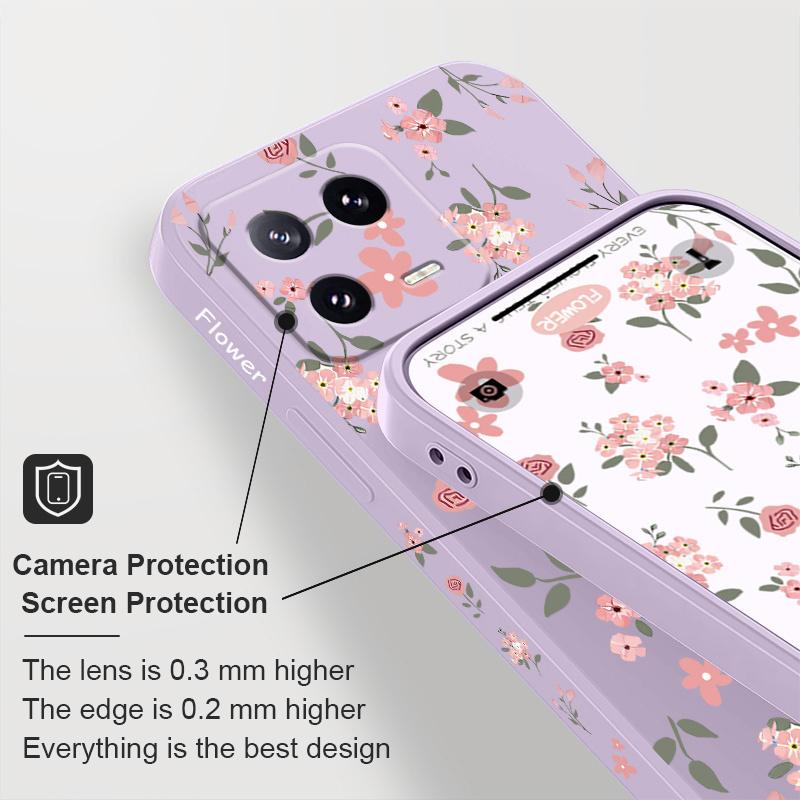 Чехол для телефона с цветочным ароматом для Xiaomi Mi 14 13 13T 12 12X 12T 12S 11 11T 10 10T 9 9T Pro Lite Жидкий силиконовый чехол