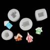 4 Pcs Small House Silicone Molds 3D Mini Hut Candle Molds Castings Mould Resin Mould DIY Baking Molds Home Decorations