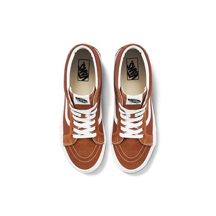 Vans Sk8 Reissue Checkerboard Mid-Top Скейтерские кроссовки унисекс Redwood VN0A391F2BM