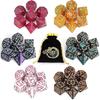 Good productPolyhedral Dice Set (35 Pieces) with Black Pouches, 5 Complete Double-Colors Dice Sets of D4 D6 D8 D10 D% D12 D20 Compatible with