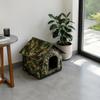 Складной домик для питомца, портативное укрытие для питомца, для дома и улицы, со съемной крышей и клапаном на двери, подходит для мелких и средних животных