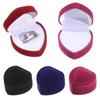 Fashion Couple Lover Wedding Party Earrings Holder Heart Boxes Jewelry Case Velvet Ring Box