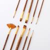 10Pcs/Set Wooden Pole Artist Paint Brushes Set Round Flat Angle Drawing Art Brush  Oil Painting