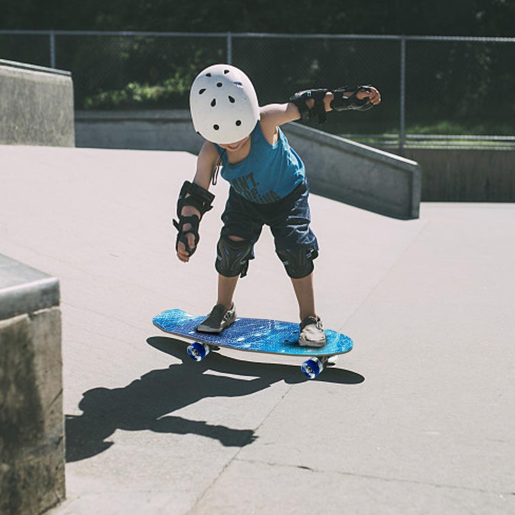 22'' скейтборд с цветными светодиодными колесами, мигающие колеса, скейтборд для детей, мальчиков и девочек