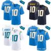 Youth Chargers 10 Herbert Embroidered Rugby Jersey Kids Sports Shirt