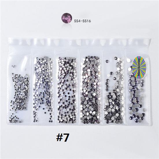 1 сумка, смешанные размеры, Стразы для ногтей, кристаллы, стекло, алмаз, драгоценный камень, украшения для дизайна ногтей, маникюрные инструменты, 20 цветов на выбор