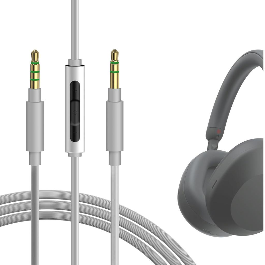 Geekria Audio Cable with Microphone Compatible with Sony ULT Wear Headphone Cable To Replacement Stereo Cord with Inline Mic and Volume Control
