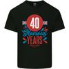 Glorious 40 Years 40th Birthday Union Jack Flag Unisexs Light Cotton TShirt