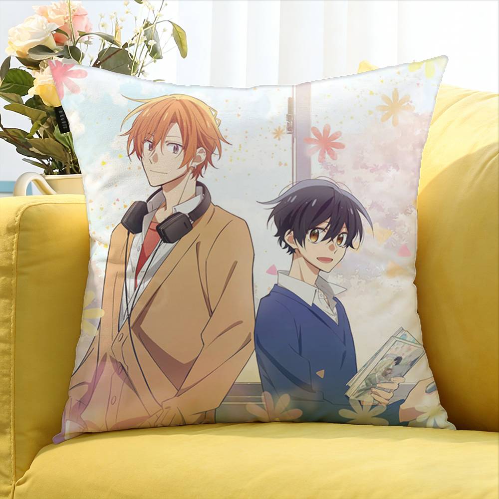 Sasaki to Miyano BL World Various Sizes Square Pillow Case For Car Home Bedchamber Decor