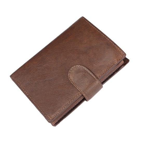 Мужской кошелек из искусственной кожи с RFID-защитой, короткий, на две складки, минималистичный, тонкий, винтажный, для переднего кармана, противоугонный, держатель для кредитных карт