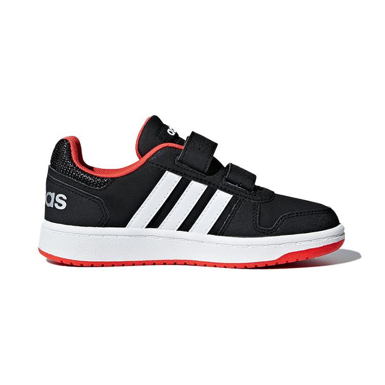 adidas Кеды для скейтбординга Neo Hoops 2.0, износостойкие, низкие, черные, для детей 3-7 лет, B75960