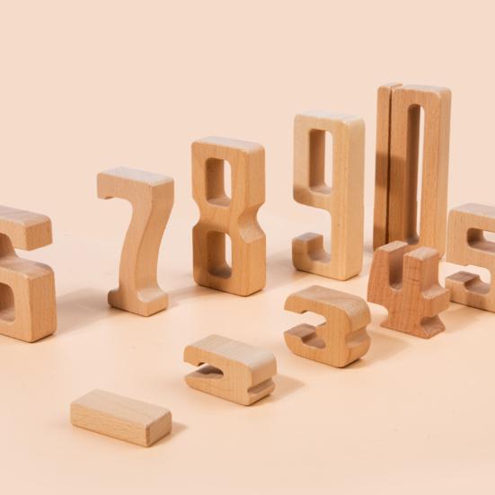 1 набор деревянных конструкторов для развития мелкой моторики, обучающих цифровых блоков, игр на равновесие для малышей, арифметических обучающих блоков для математики