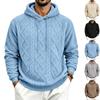 Men’s Autumn/Winter Sports & Leisure Loose-Fit Warm Jacquard Double-Faced Fleece Hooded Long-Sleeved Sweatshirt