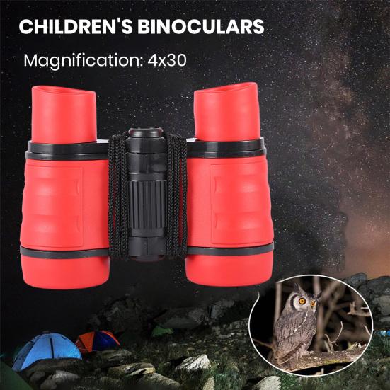 Детский телескоп игрушка для детей 45755 лет нескользящая цветная ручка 4X30 увеличение бинокль наблюдение за птицами исследование кемпинг